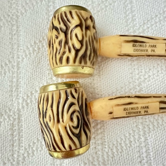 🔵 “Corncob Pipe" Salt & Pepper Shakers From Idlewild Park in Pennsylvania - Picture 3 of 9